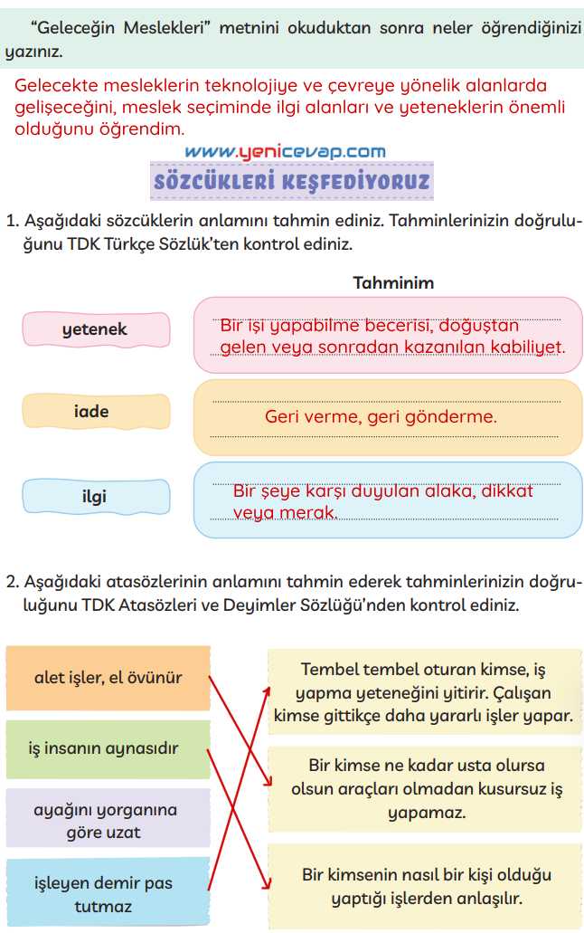 3. Sınıf Türkçe Kitabı Sayfa 172 173 176 Cevapları Meb