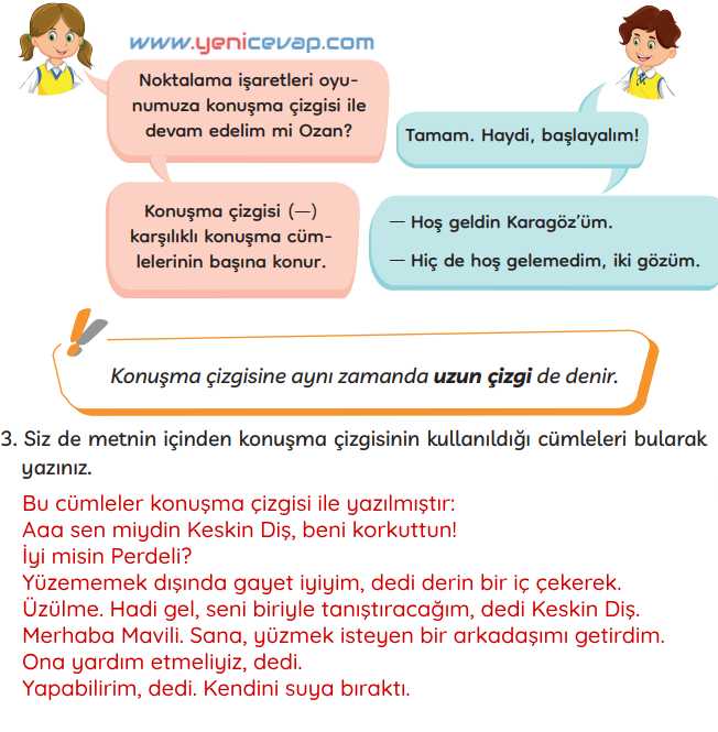 3. Sınıf Türkçe Kitabı Sayfa 184 185 186 Cevapları Meb