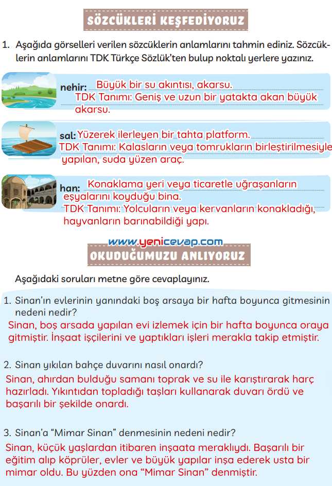 3. Sınıf Türkçe Kitabı Sayfa 203 206 207 Cevapları Meb