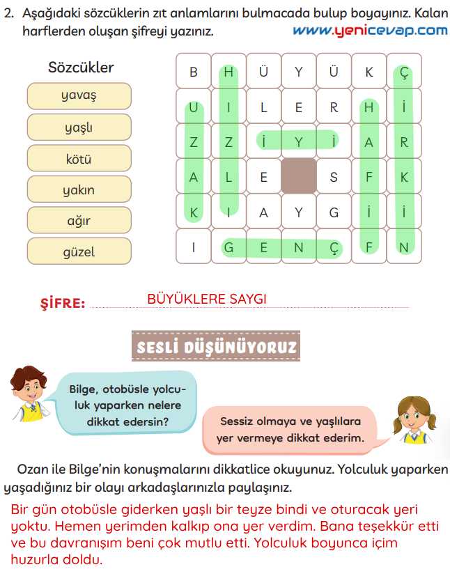 3. Sınıf Türkçe Kitabı Sayfa 211 212 213 Cevapları Meb