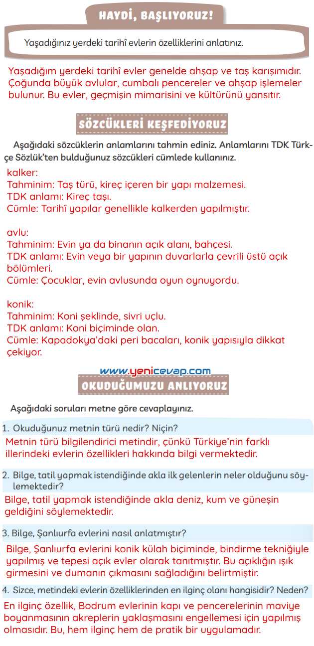 3. Sınıf Türkçe Kitabı Sayfa 214 218 219 Cevapları Meb