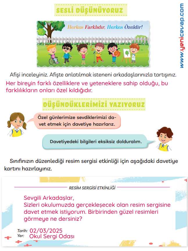 3. Sınıf Türkçe Kitabı Sayfa 241 244 245 Cevapları Meb