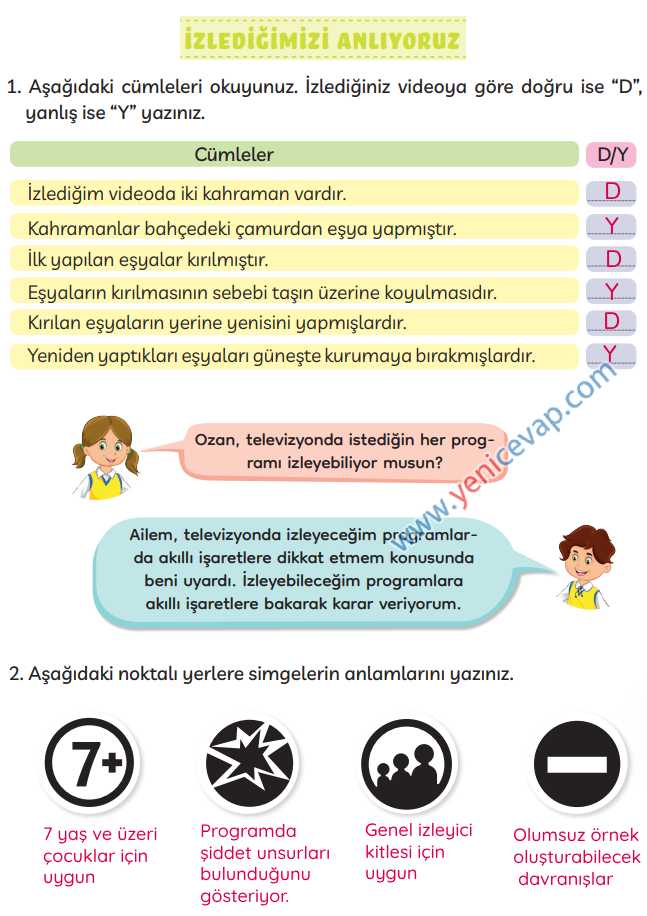 3. Sınıf Türkçe Kitabı Sayfa 249 250 251 Cevapları Meb