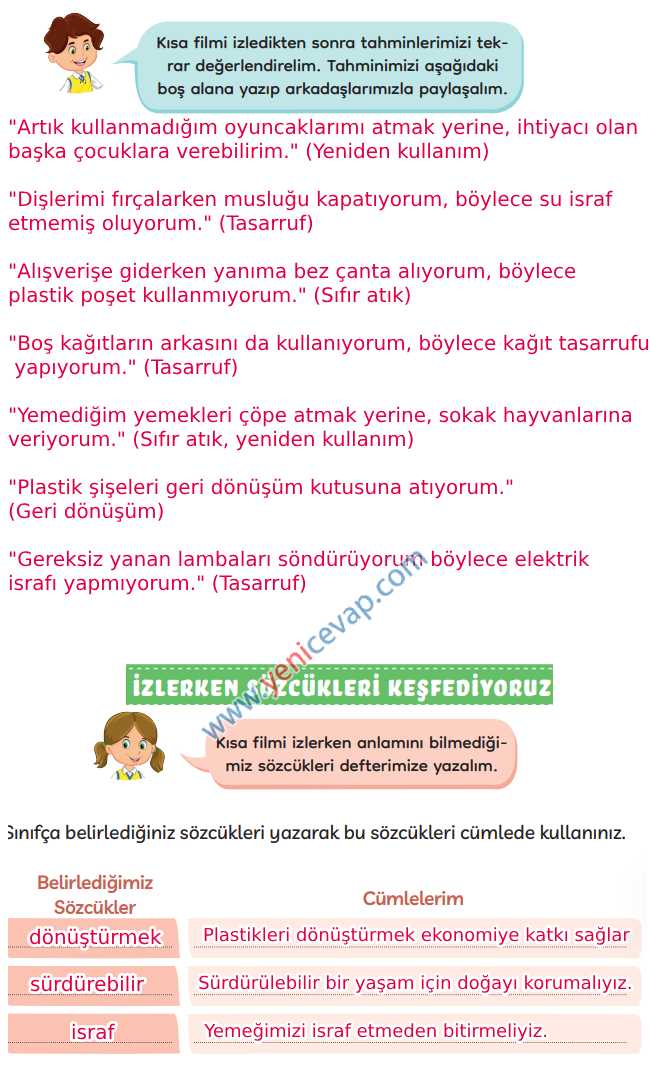 3. Sınıf Türkçe Kitabı Sayfa 278 279 280 Cevapları Meb