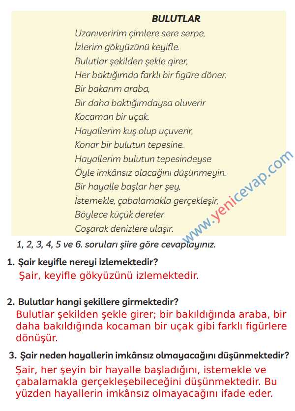3. Sınıf Türkçe Kitabı Sayfa 288 292 293 Cevapları Meb