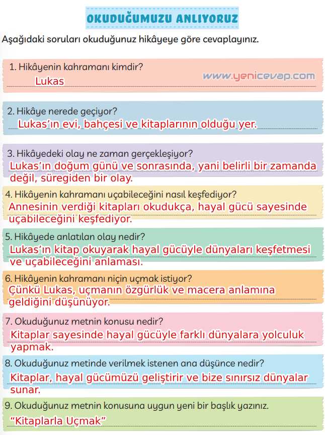 3. Sınıf Türkçe Kitabı Sayfa 31 36 37 Cevapları Meb