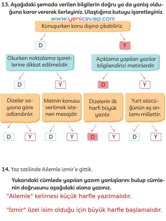 3. Sınıf Türkçe Kitabı Sayfa 44 45 47 48 Cevapları Meb