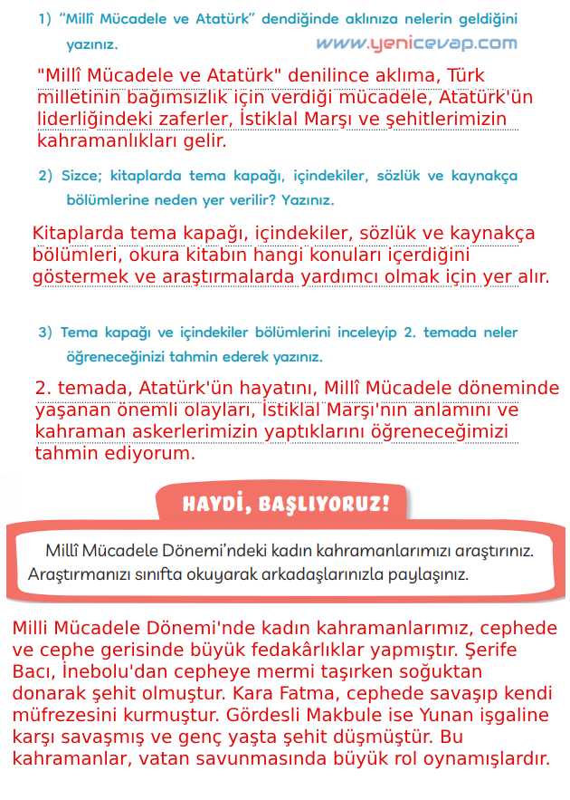 3. Sınıf Türkçe Kitabı Sayfa 44 45 47 48 Cevapları Meb