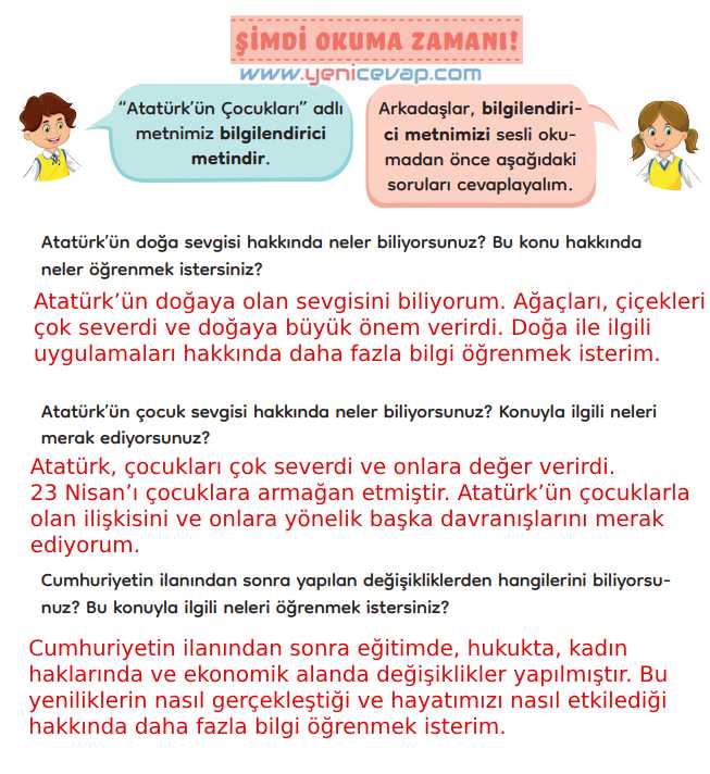 3. Sınıf Türkçe Kitabı Sayfa 54 56 59 Cevapları Meb
