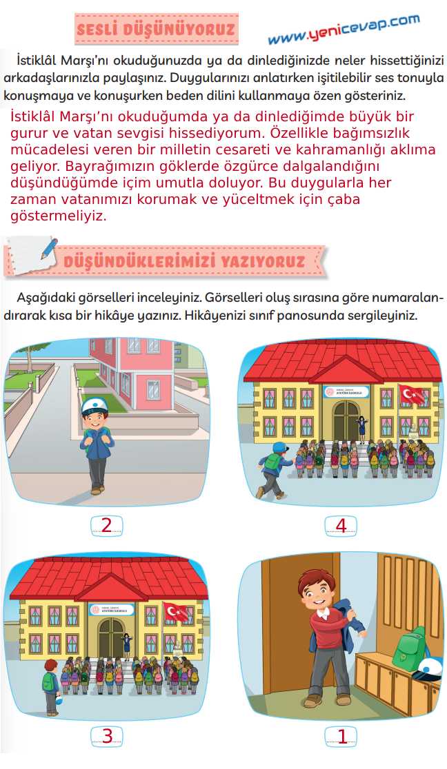 3. Sınıf Türkçe Kitabı Sayfa 71 72 73 74 Cevapları Meb