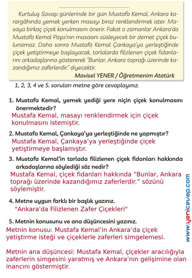 3. Sınıf Türkçe Kitabı Sayfa 76 77 78 Cevapları Meb