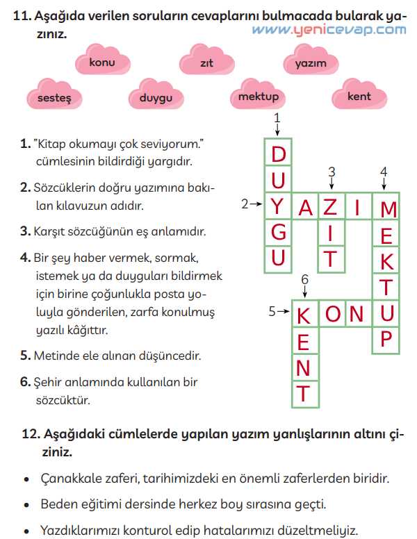 3. Sınıf Türkçe Kitabı Sayfa 79 81 86 Cevapları Meb