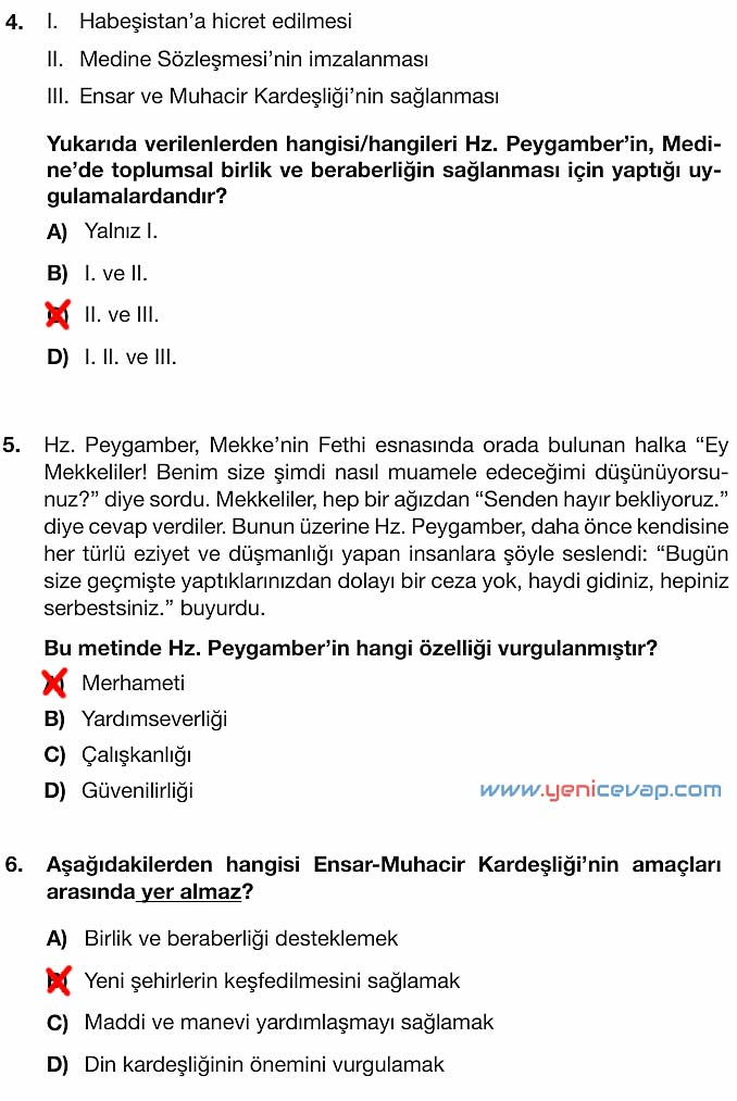 4. Sınıf Din Kültürü Kitabı Sayfa 99 101 102 103 104 105 Cevapları Meb