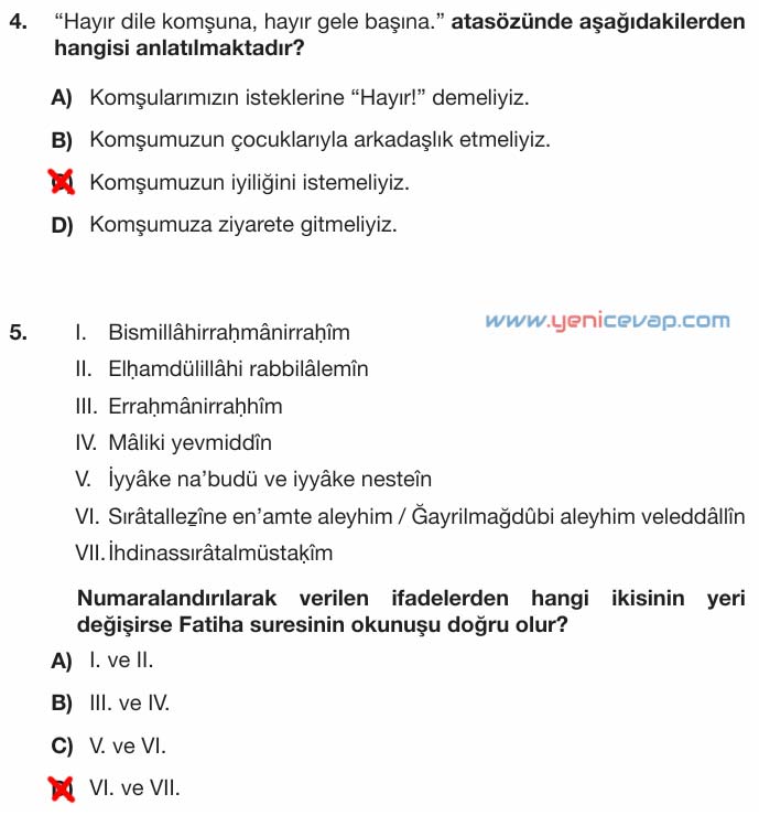 4. Sınıf Din Kültürü Kitabı Sayfa 75 76 77 Cevapları Meb