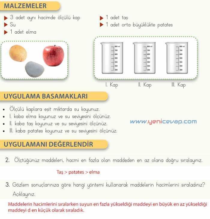 4. Sınıf Fen Bilimleri Kitabı Sayfa 103 105 106 109 Cevapları Meb