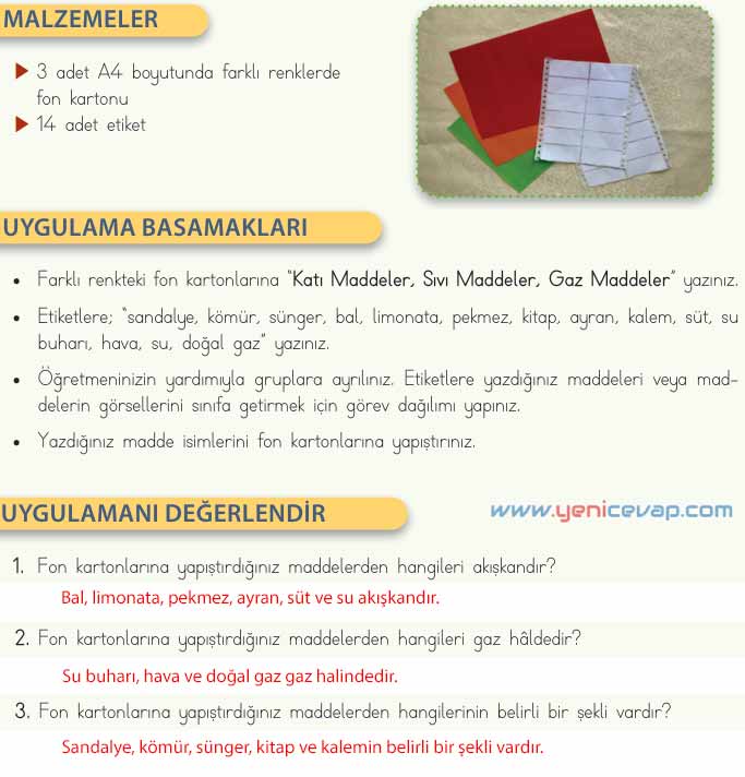 4. Sınıf Fen Bilimleri Kitabı Sayfa 110 111 112 114 Cevapları Meb