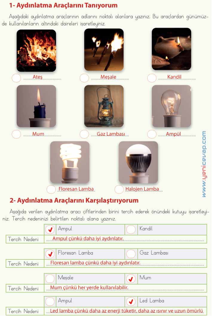 4. Sınıf Fen Bilimleri Kitabı Sayfa 140 142 143 145 Cevapları Meb