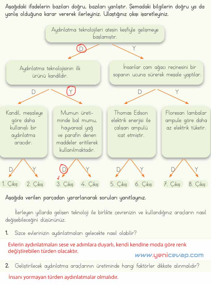 4. Sınıf Fen Bilimleri Kitabı Sayfa 146 147 149 150 153 Cevapları Meb