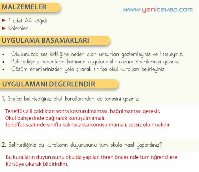 4. Sınıf Fen Bilimleri Kitabı Sayfa 167 168 170 171 172 Cevapları Meb
