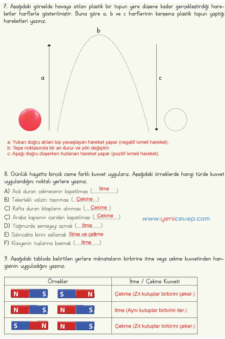 4. Sınıf Fen Bilimleri Kitabı Sayfa 93 94 95 Cevapları Meb