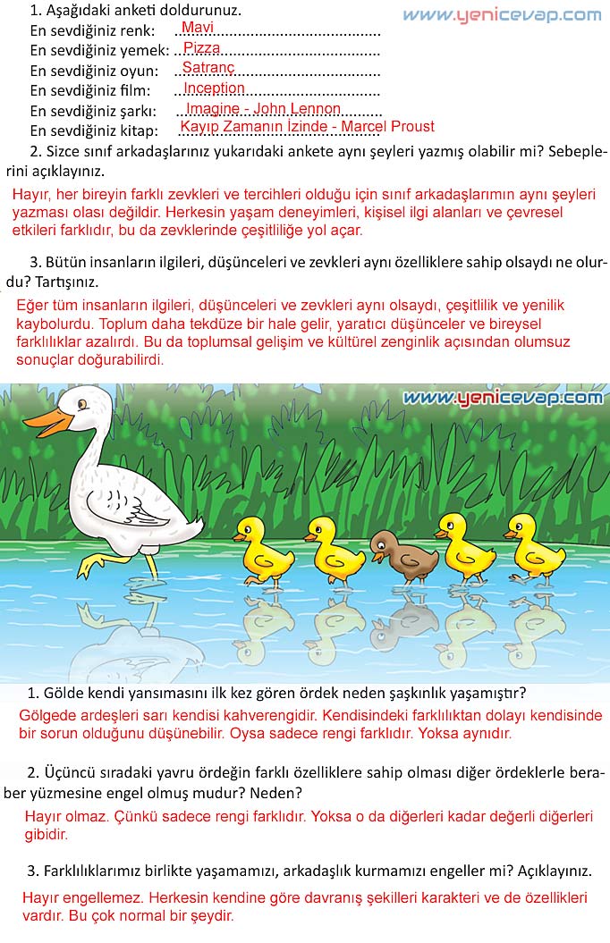 4. Sınıf İnsan Hakları Kitabı Sayfa 46 47 48 49 Cevapları Meb