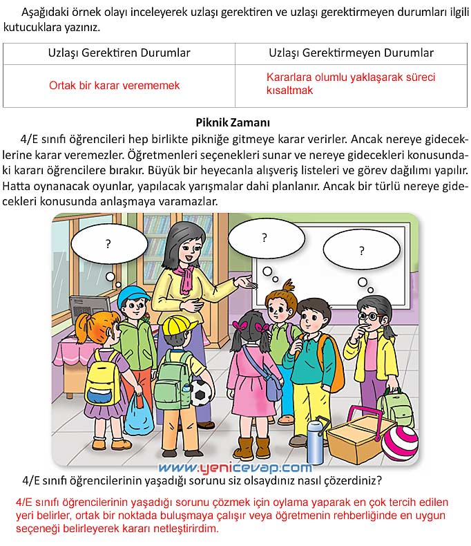 4. Sınıf İnsan Hakları Kitabı Sayfa 67 68 69 70 Cevapları Meb