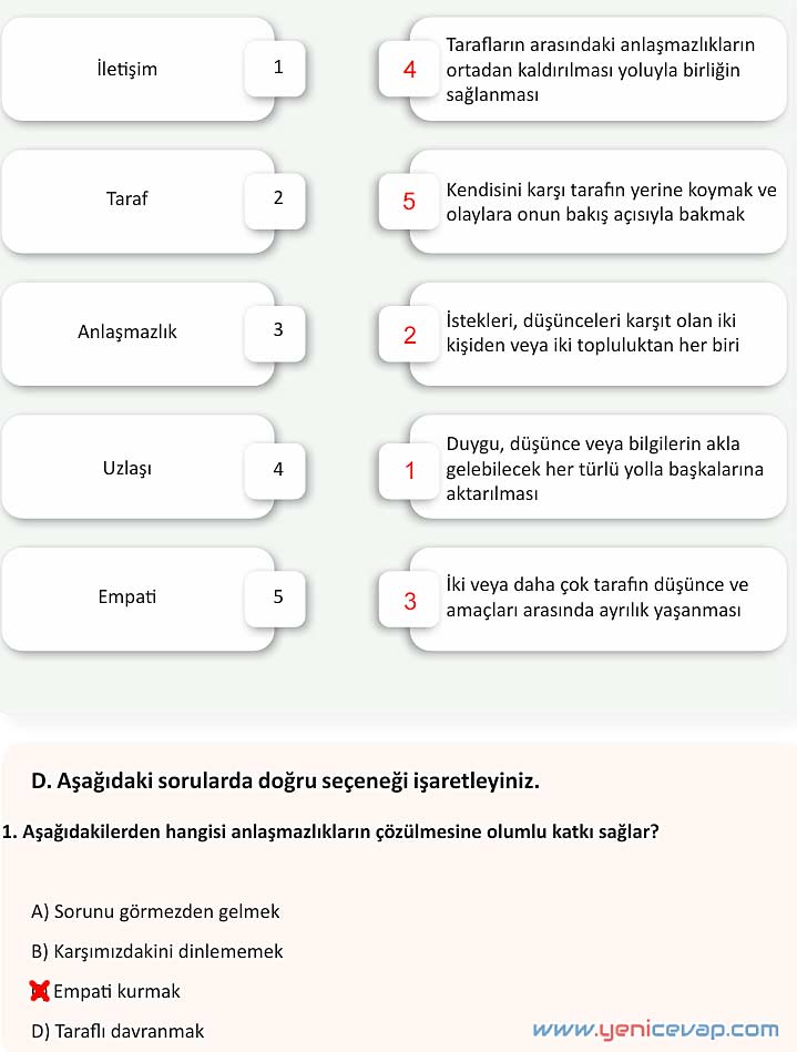 4. Sınıf İnsan Hakları Kitabı Sayfa 71 72 73 Cevapları Meb