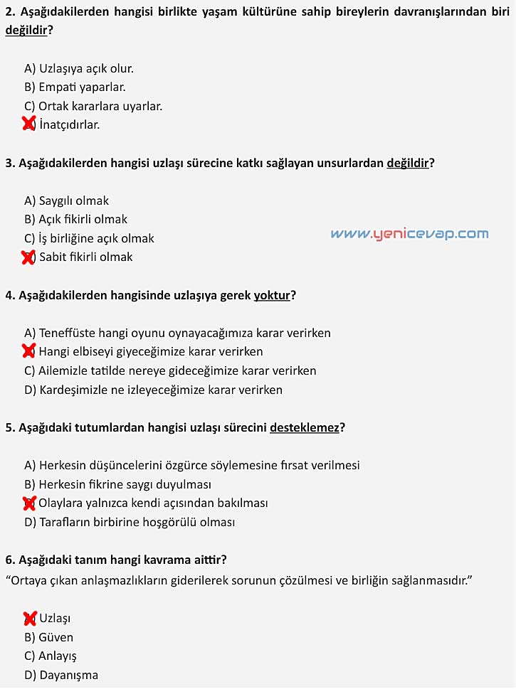 4. Sınıf İnsan Hakları Kitabı Sayfa 71 72 73 Cevapları Meb