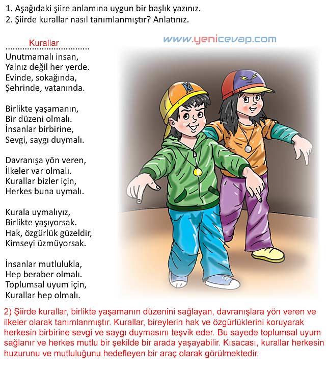 4. Sınıf İnsan Hakları Kitabı Sayfa 80 81 82 83 Cevapları Meb