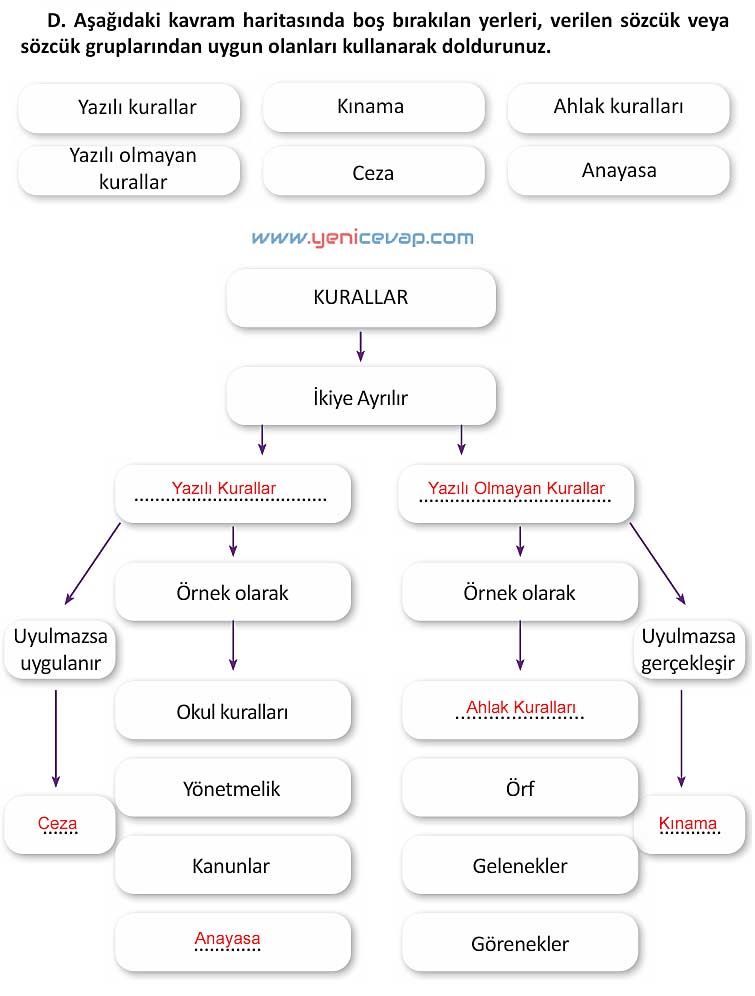 4. Sınıf İnsan Hakları Kitabı Sayfa 84 85 86 90 Cevapları Meb