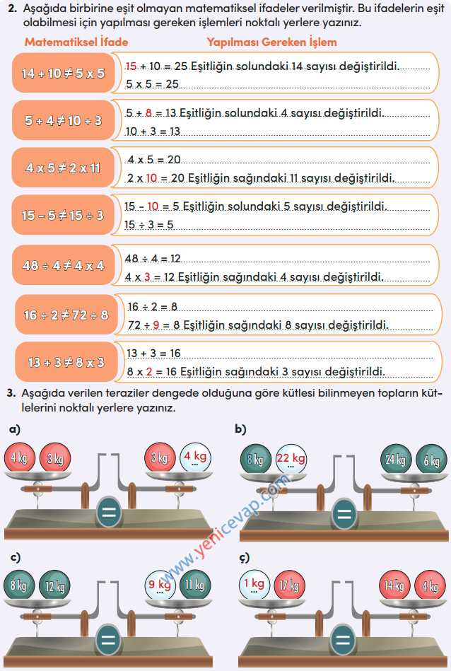 4. Sınıf Matematik Kitabı Sayfa 111 112 113 114 Cevapları Meb