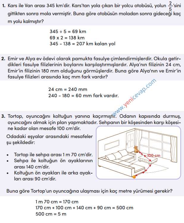 4. Sınıf Matematik Kitabı Sayfa 221 226 227 228 Cevapları Meb