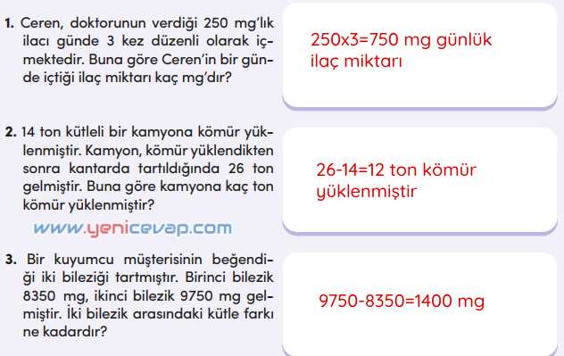 4. Sınıf Matematik Kitabı Sayfa 262 264 265 266 268 Cevapları Meb