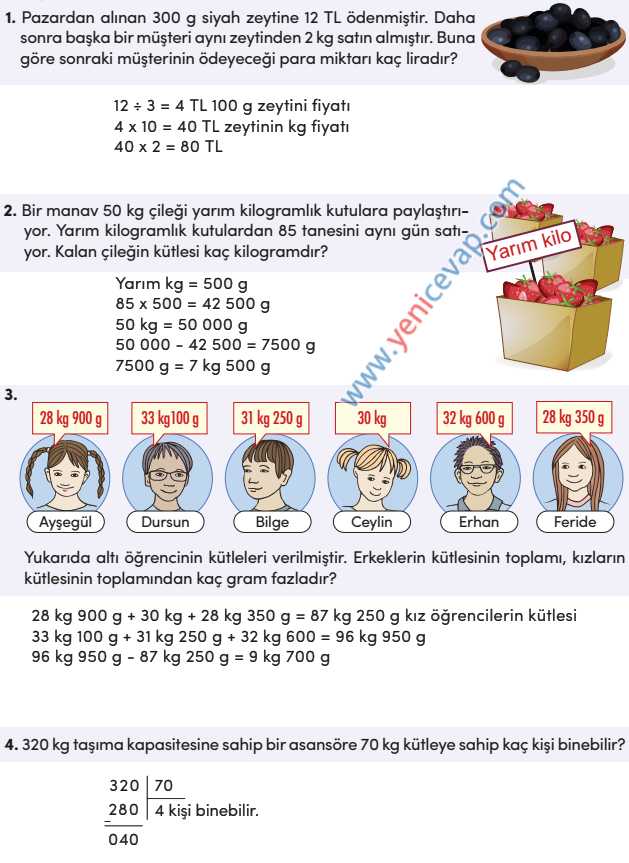 4. Sınıf Matematik Kitabı Sayfa 269 272 273 274 Cevapları Meb