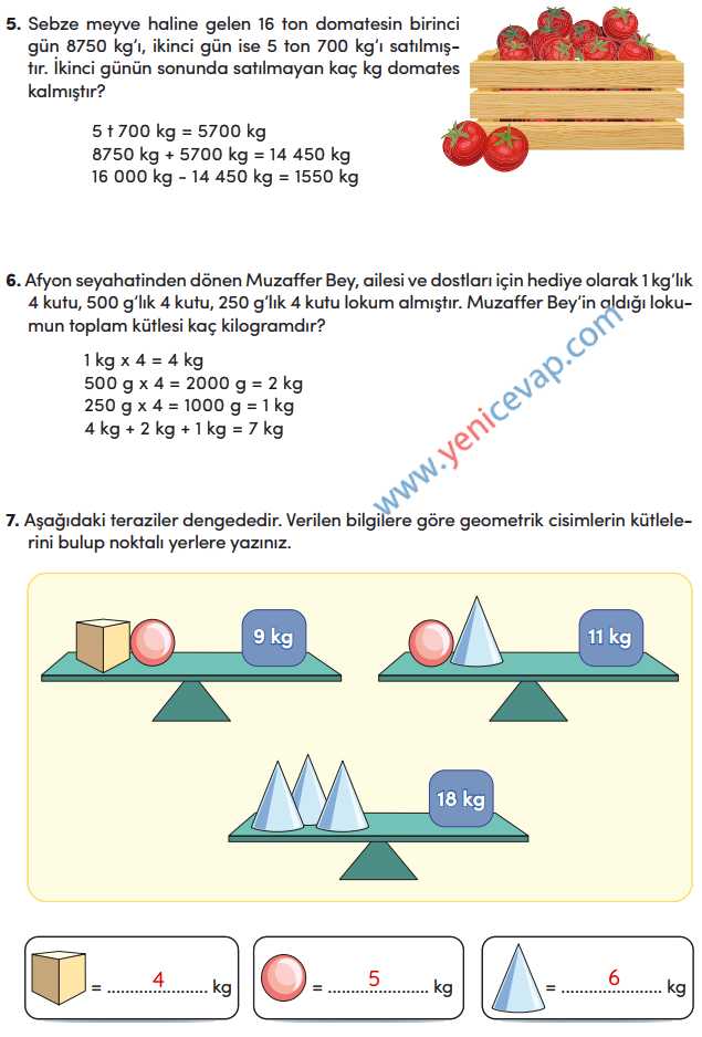 4. Sınıf Matematik Kitabı Sayfa 269 272 273 274 Cevapları Meb