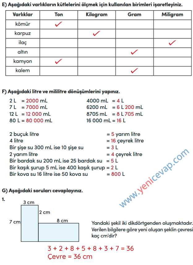 4. Sınıf Matematik Kitabı Sayfa 292 293 294 295 Cevapları Meb