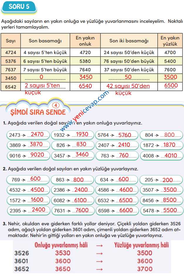 4. Sınıf Matematik Kitabı Sayfa 27 28 29 31 Cevapları Meb