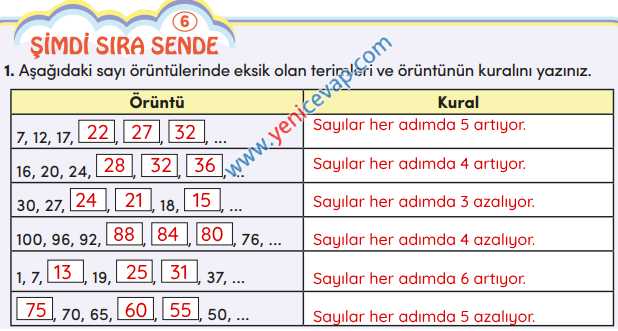 4. Sınıf Matematik Kitabı Sayfa 33 34 36 37 Cevapları Meb