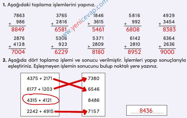 4. Sınıf Matematik Kitabı Sayfa 40 41 42 45 Cevapları Meb