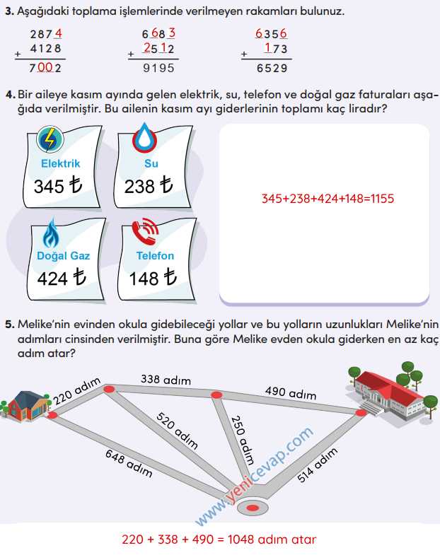 4. Sınıf Matematik Kitabı Sayfa 40 41 42 45 Cevapları Meb