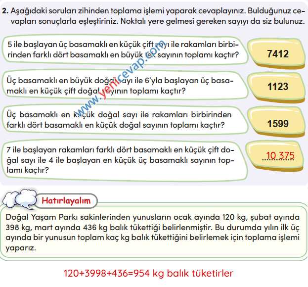 4. Sınıf Matematik Kitabı Sayfa 55 56 58 59 Cevapları Meb