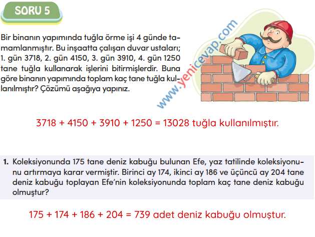 4. Sınıf Matematik Kitabı Sayfa 62 63 64 67 Cevapları Meb