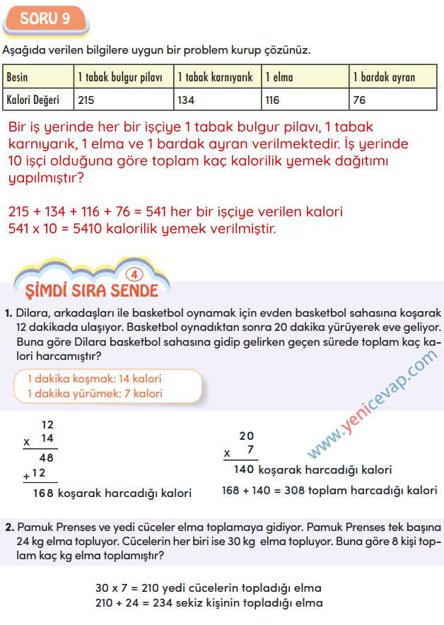 4. Sınıf Matematik Kitabı Sayfa 85 86 87 88 Cevapları Meb