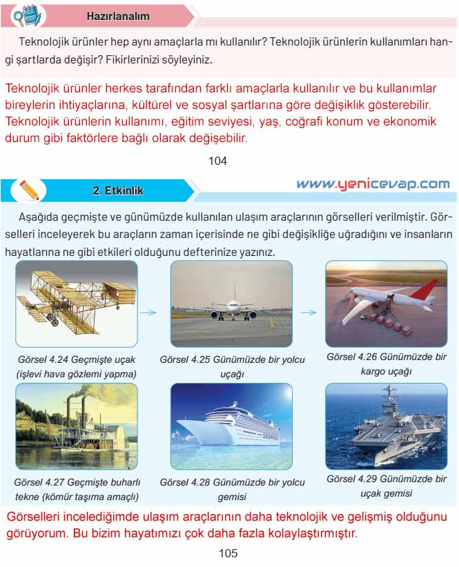 4. Sınıf Sosyal Bilgiler Kitabı Sayfa 98 100 103 104 105 Cevapları Hecce Yayınları