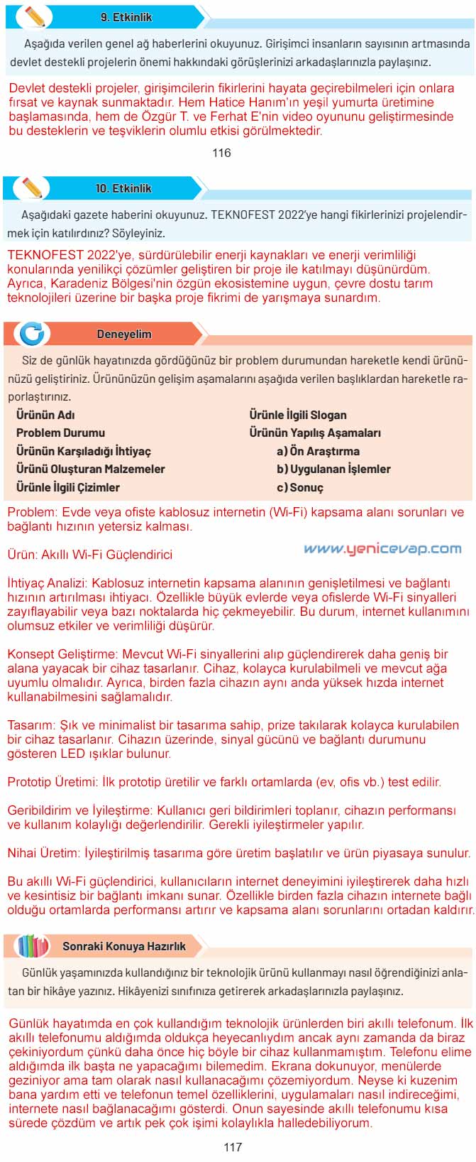 4. Sınıf Sosyal Bilgiler Kitabı Sayfa 117 119 120 121 Cevapları Hecce Yayınları