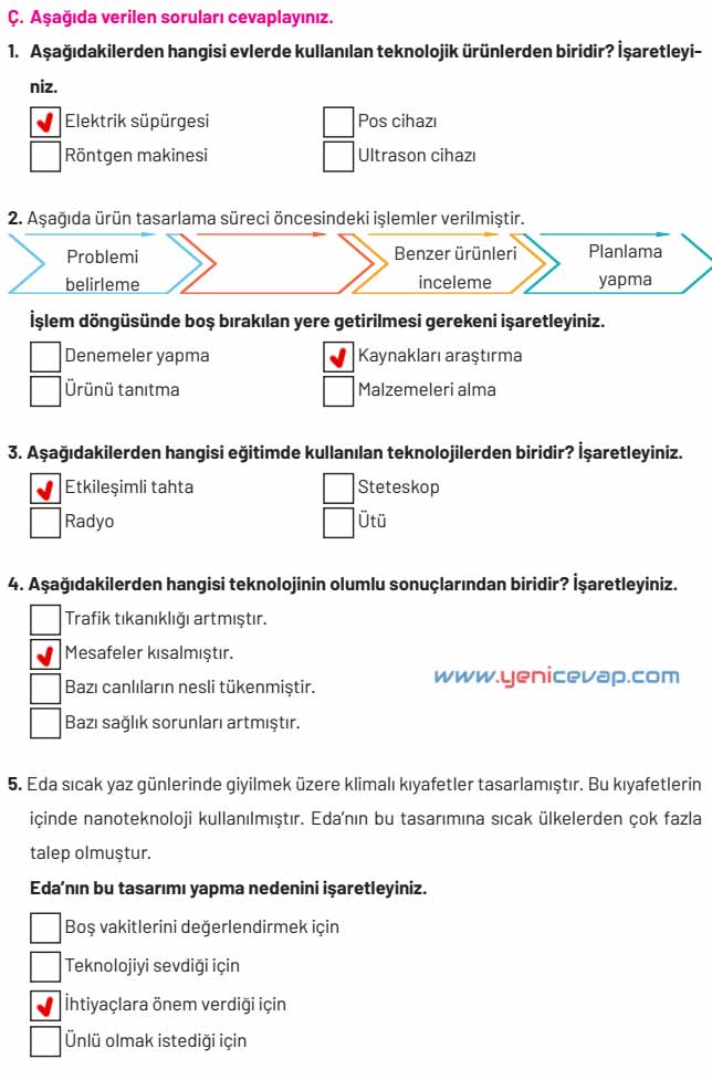 4. Sınıf Sosyal Bilgiler Kitabı Sayfa 122 123 124 125 Cevapları Hecce Yayınları