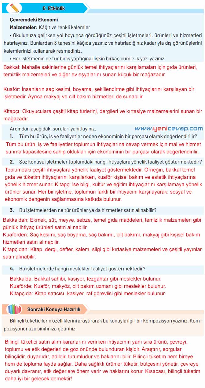 4. Sınıf Sosyal Bilgiler Kitabı Sayfa 136 138 139 140 141 Cevapları Hecce Yayınları