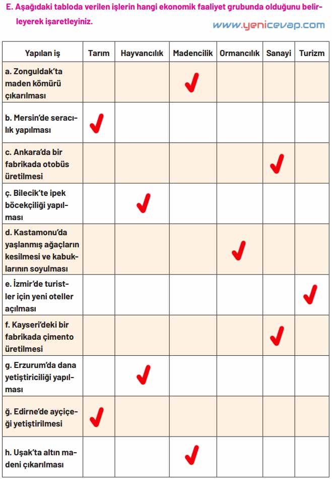 4. Sınıf Sosyal Bilgiler Kitabı Sayfa 151 152 154 Cevapları Hecce Yayınları