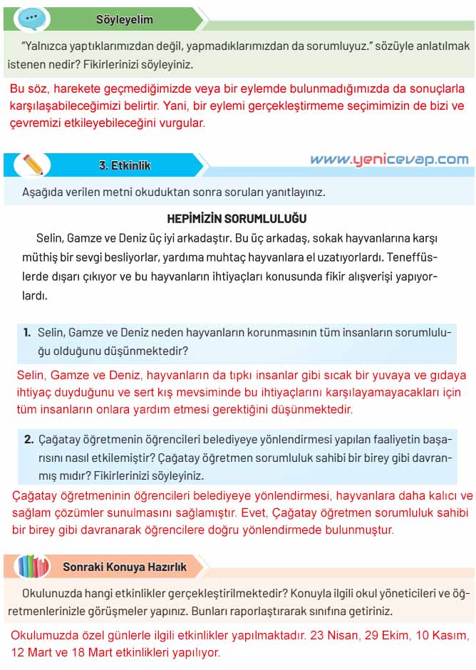 4. Sınıf Sosyal Bilgiler Kitabı Sayfa 161 162 163 164 Cevapları Hecce Yayınları