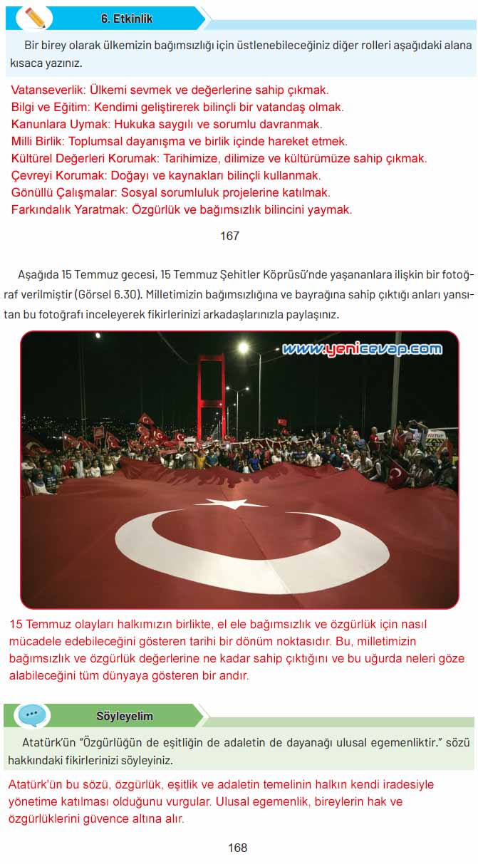 4. Sınıf Sosyal Bilgiler Kitabı Sayfa 165 166 167 168 169 170 Cevapları Hecce Yayınları